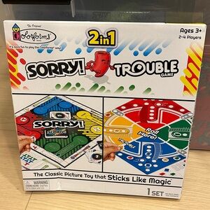 Colorforms 2-in-1 Sorry! and Trouble Game Set
